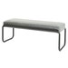 Stijn bekleed bankje grijs - 110 x 42 cm