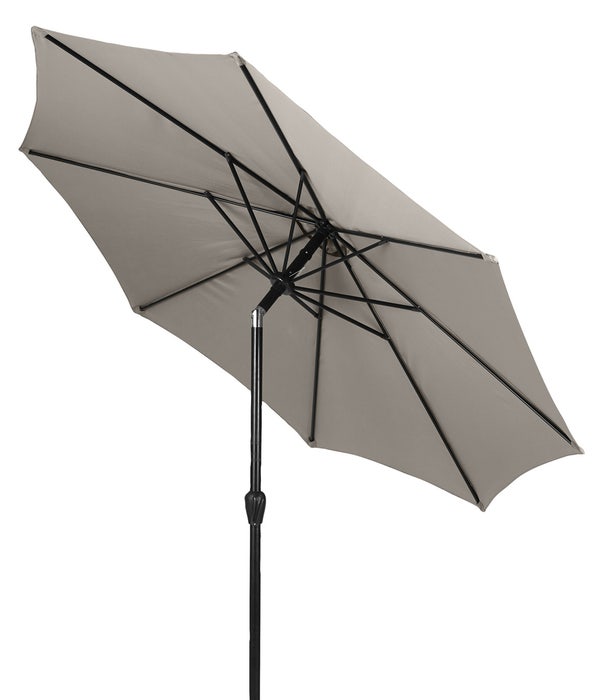 Jairo verstelbare parasol zand - Ø 3 meter - aluminium - kantelbaar - taupe - beige