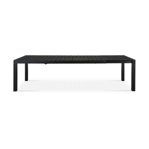 Stef tuintafel zwart - verlengbaar - 205 x 100 cm