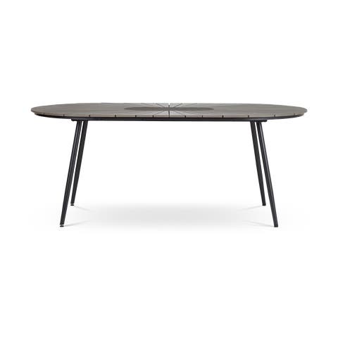 Liam ovale tuintafel polywood - 195 x 103 cm