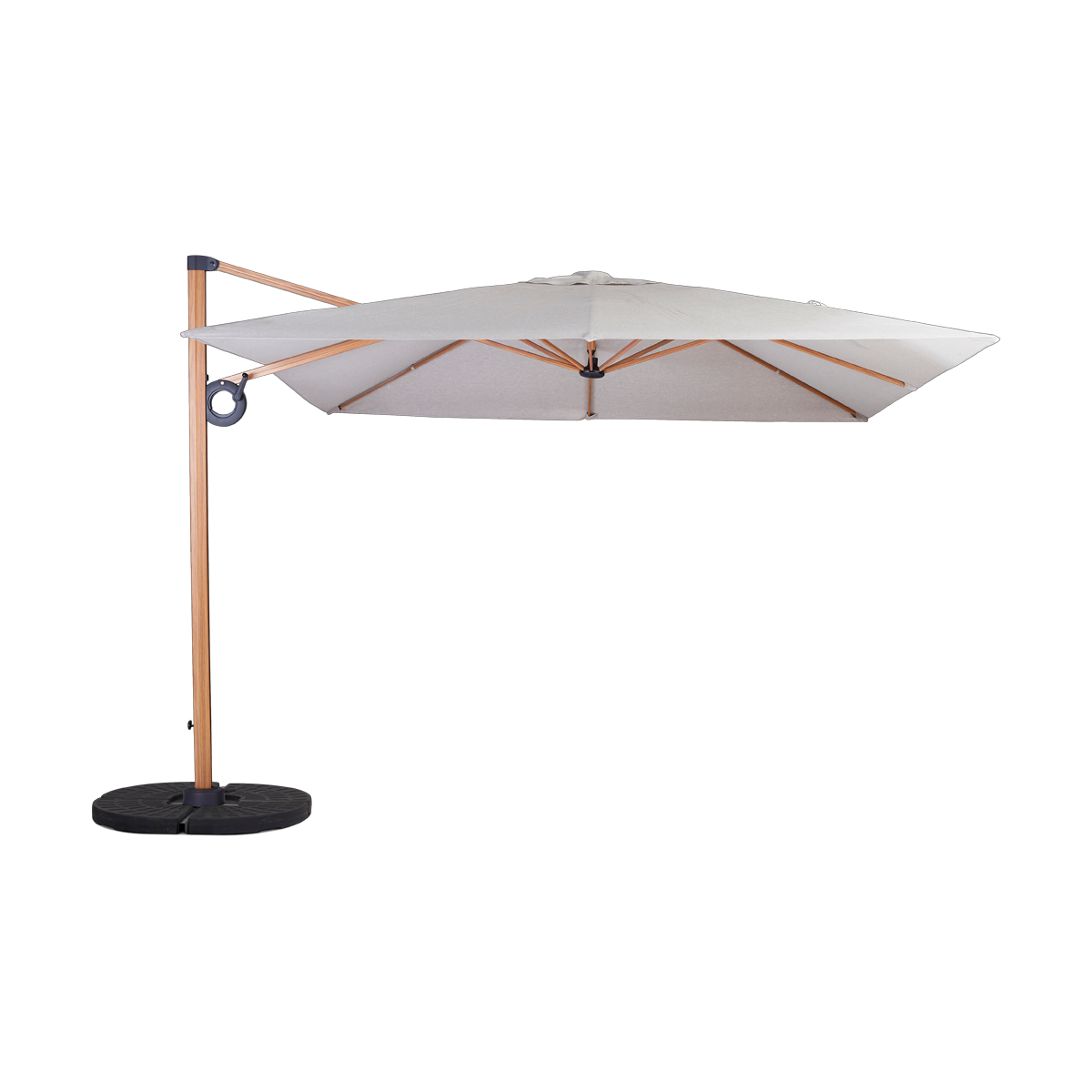 Bianca zweefparasol beige - 300 x 300 cm