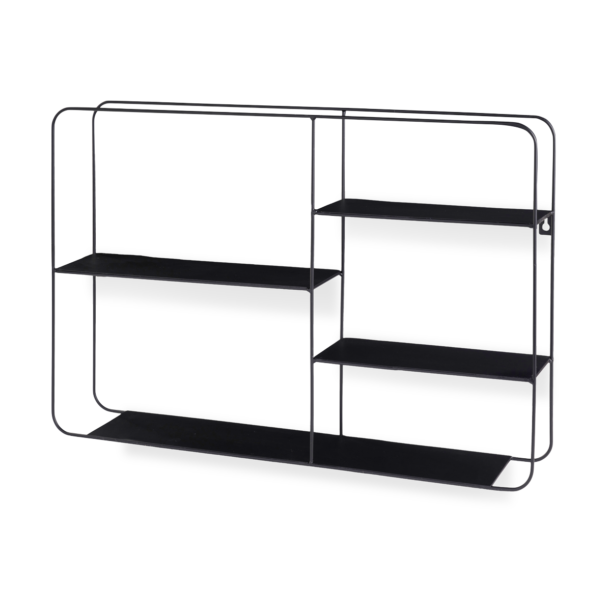 Lisomme Rosie metalen wandrek zwart - 57 x 40 cm
