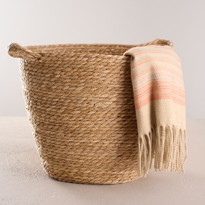 Leonie ronde opbergmand - Ø38 x 34 cm - kinderkamer - badkamer - jute