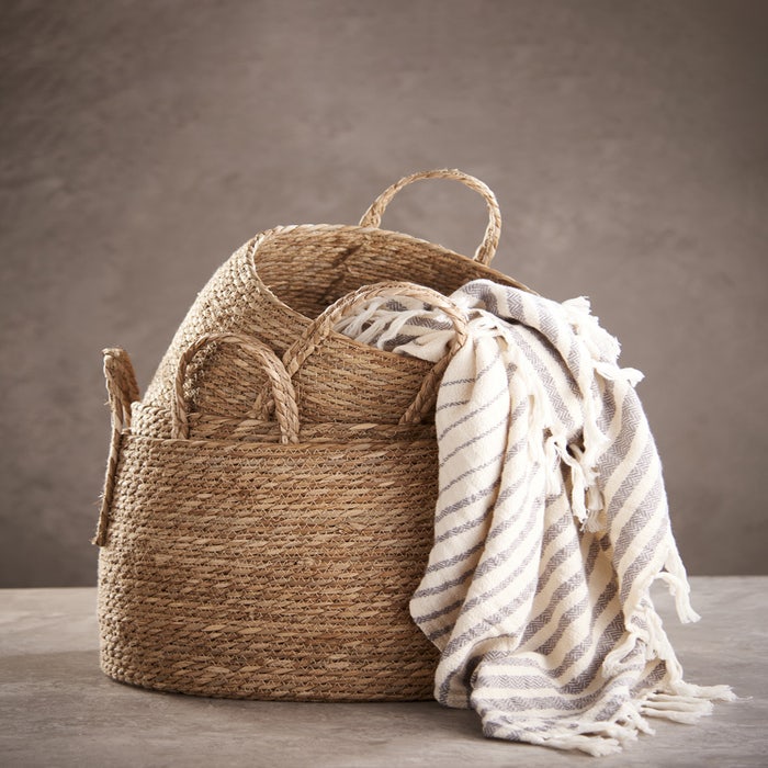 Leonie opbergmanden - set van 3 - rond - jute