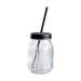Maeve Mason Jar glas met rietje - 450 ml