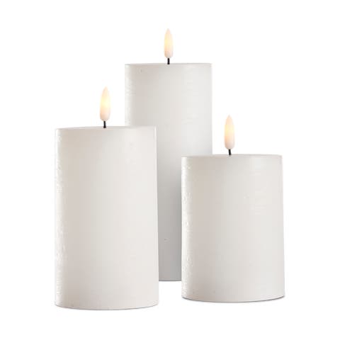 Nala led stompkaarsen wit - met afstandsbediening - set van 3