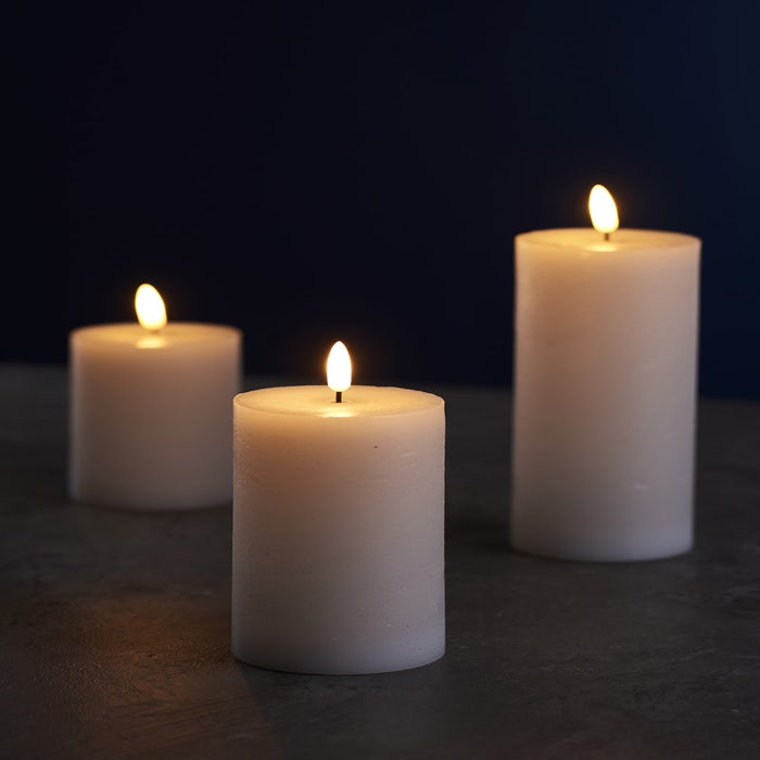 Nala led stompkaarsen wit - met afstandsbediening - set van 3 - met afstandsbediening - met timer