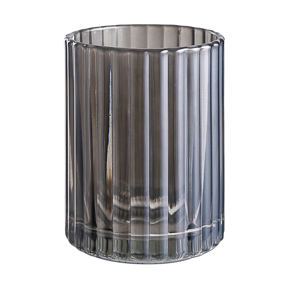 Lian glazen tandenborstel beker zwart - Ø 7,5 cm