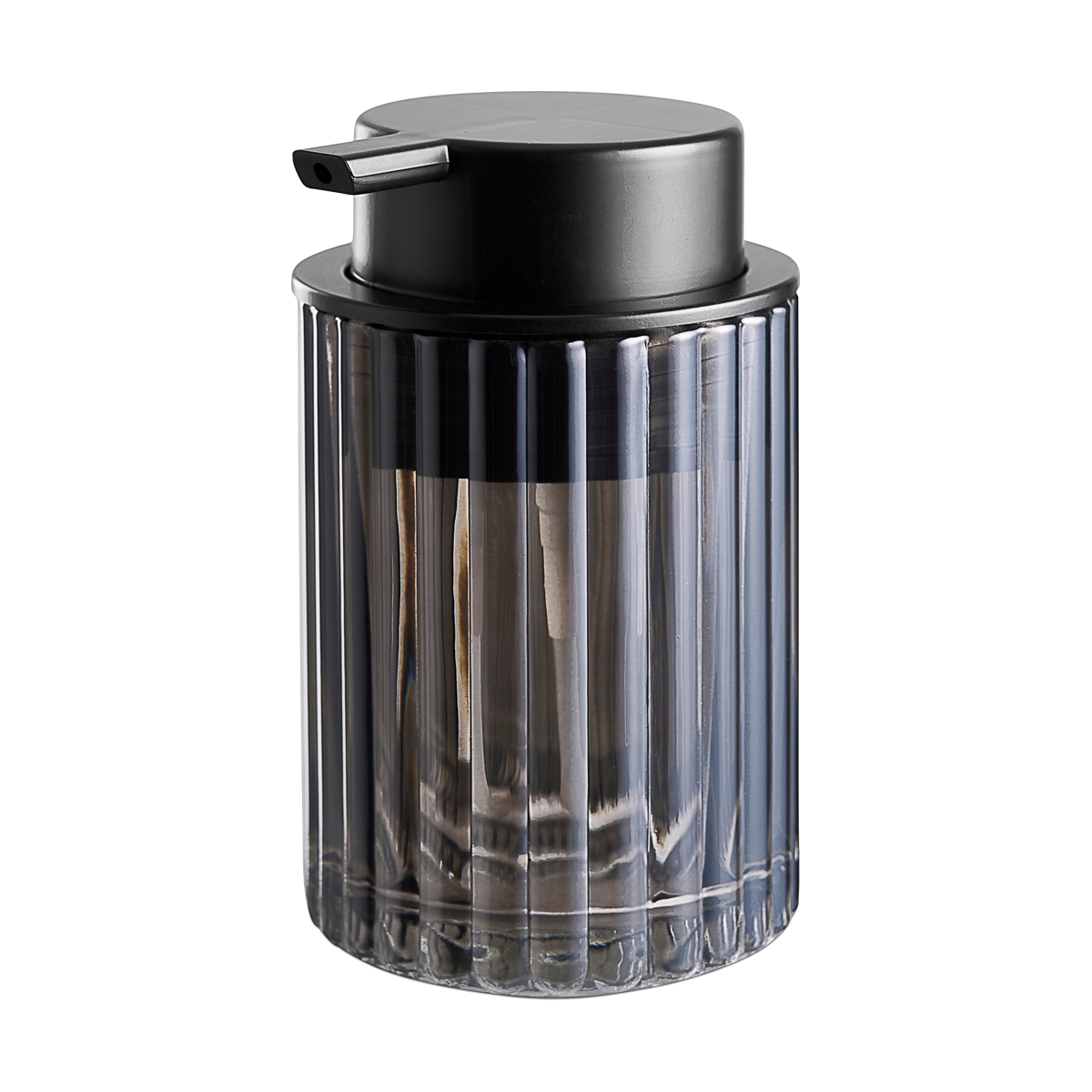 Lian glazen zeepdispenser zwart