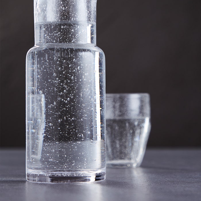 Lotus mondgeblazen waterglas transparant - set van 4 - 28 cl - mondgeblazen - bubble - met bubbels