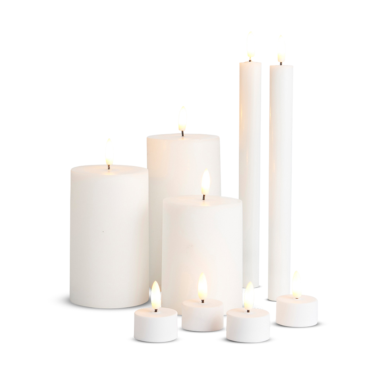 Emilia led kaarsen wit - met afstandsbediening - set van 10