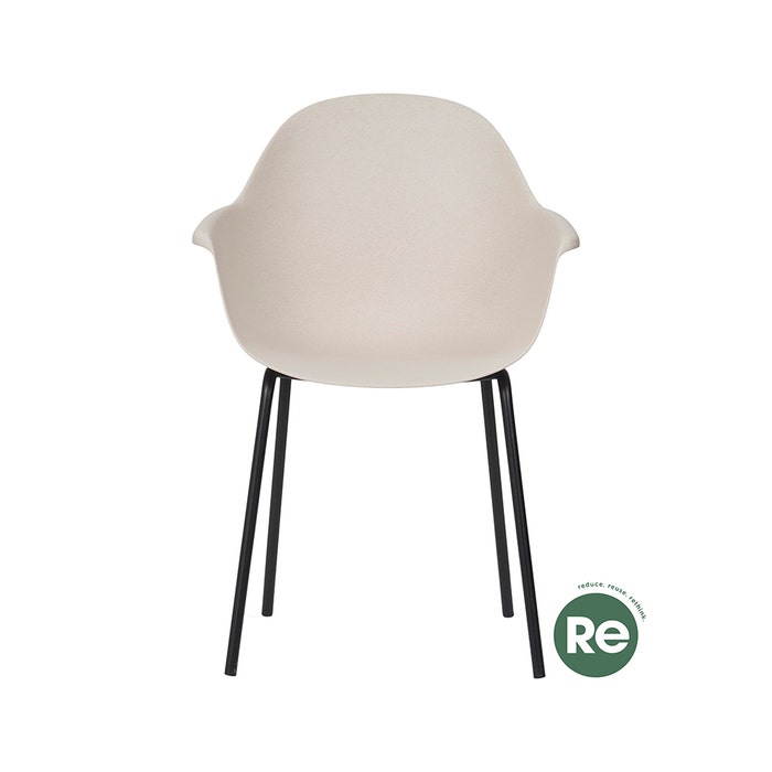 Dorian tuinstoel gerecycled bamboe créme - stoel - buiten - terras - gebroken wit - zand
