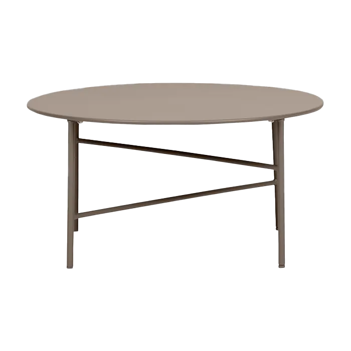 Mila metalen tuin salontafel taupe - Ø70 cm