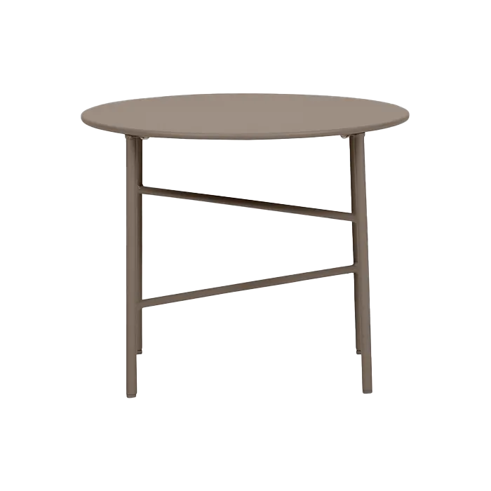 Mila metalen tuin salontafel taupe - Ø50 cm