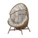 Ayla rattan tuin loungestoel beige