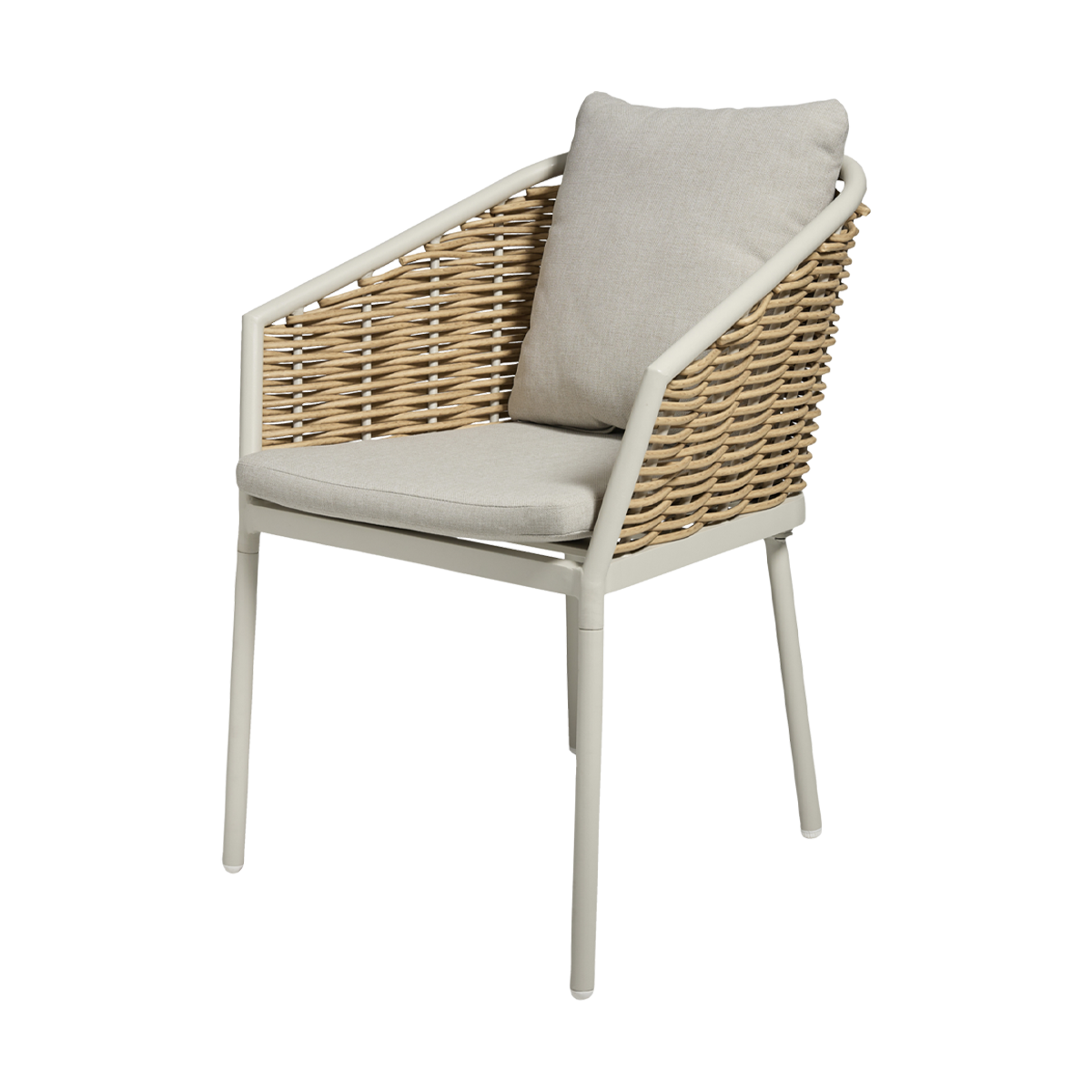 Kayla rotan tuinstoel beige - met zitkussens