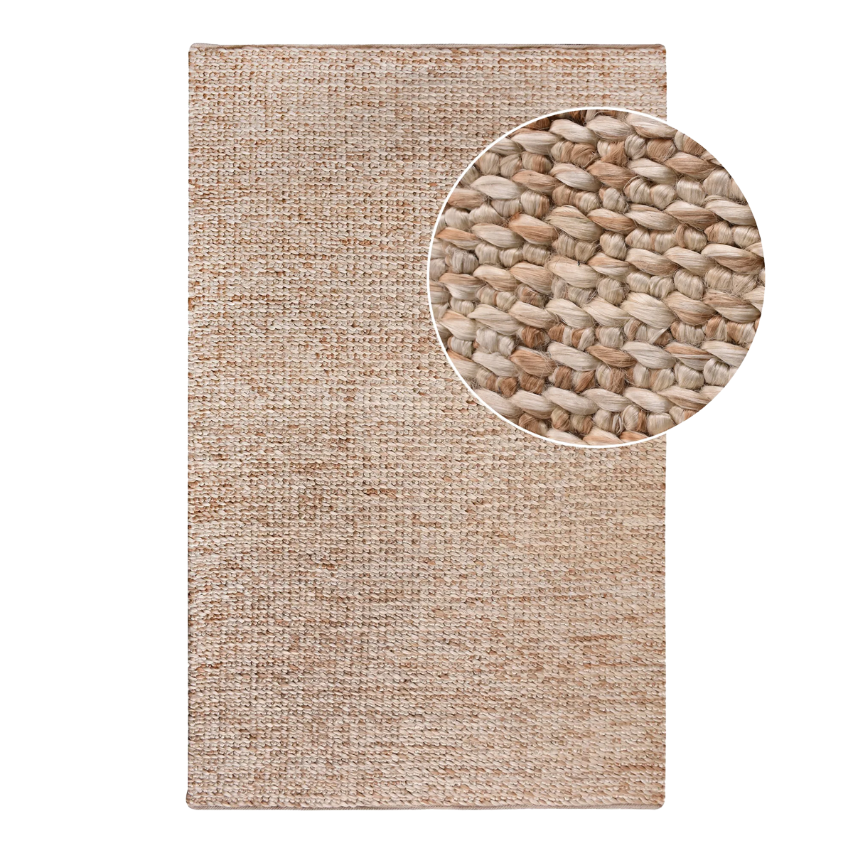 Artichok Laurens handgeweven jute vloerkleed naturel - 200 x 300 cm