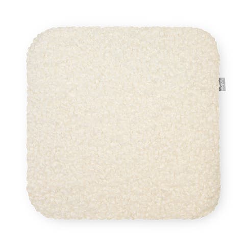 Jul vierkant zitkussen teddy gebroken wit - extra dik