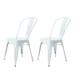 Metalen eetkamerstoel wit - set van 2