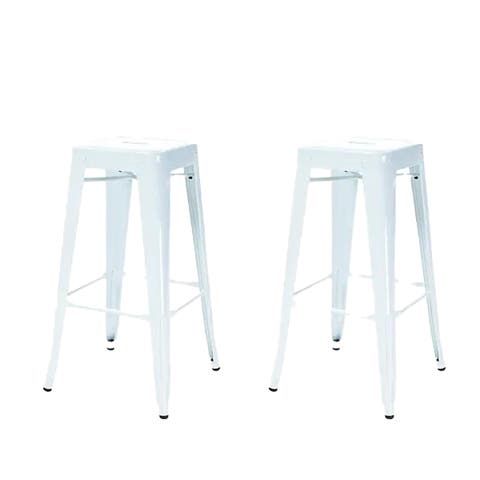 Metalen barkruk wit - 65 cm - set van 2