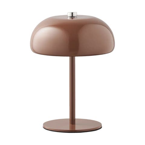 Marise metalen oplaadbare tafellamp bruin