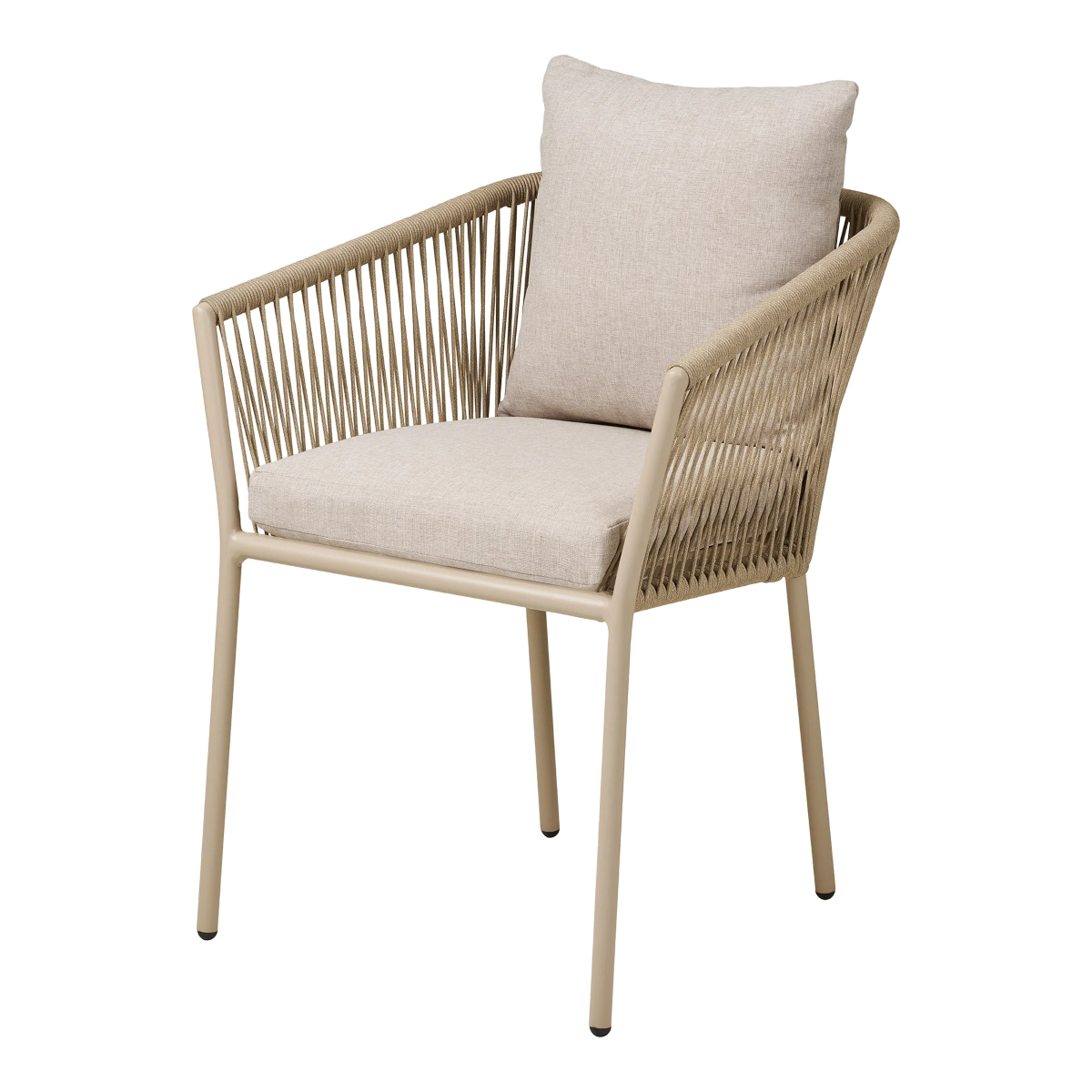 Mexx aluminium tuinstoel beige - met armleuning en kussen