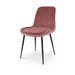 Amelie velvet eetkamerstoel roze - metalen onderstel