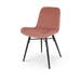 Nova eetkamerstoel terracotta rood - zwart onderstel