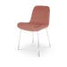 Nora-Fé eetkamerstoel terracotta rood - wit onderstel