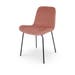 Nora-Fé eetkamerstoel terracotta rood - zwart onderstel