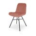 Noa eetkamerstoel terracotta rood - zwart onderstel
