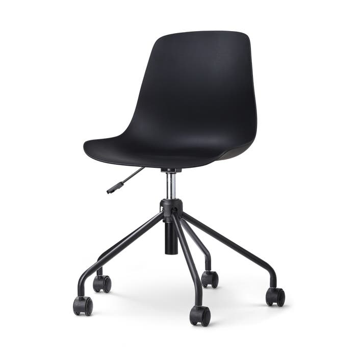Nout-Pip bureaustoel zwart - zwart onderstel
