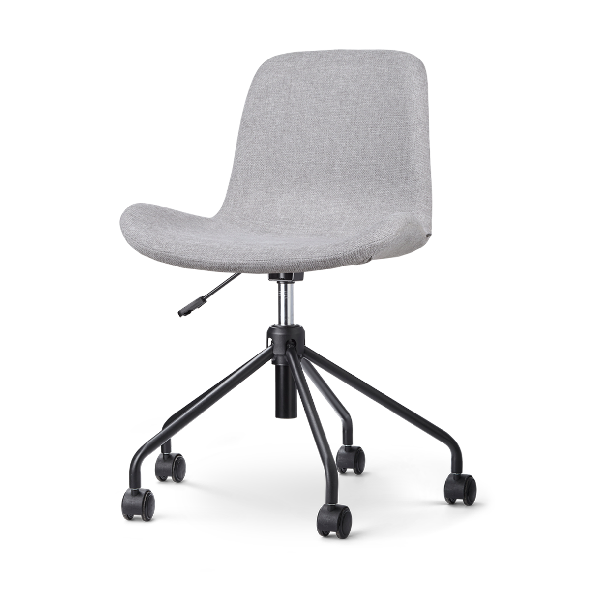 Nout-Fé bureaustoel lichtgrijs - zwart onderstel
