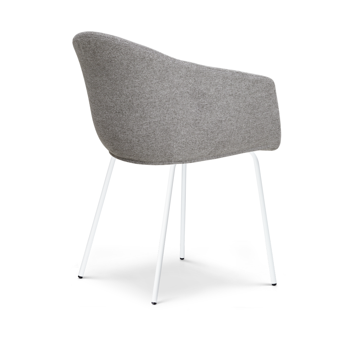 maatvoering van de Nora-Otis eetkamerstoel donkergrijs - wit onderstel - set van 2