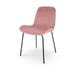 Nora-Fé eetkamerstoel velvet roze - zwart onderstel