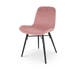 Nova-Fé eetkamerstoel velvet roze - zwart onderstel