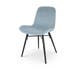 Nova-Fé eetkamerstoel velvet blauw - zwart onderstel