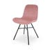 Noa-Fé eetkamerstoel velvet roze - zwart onderstel