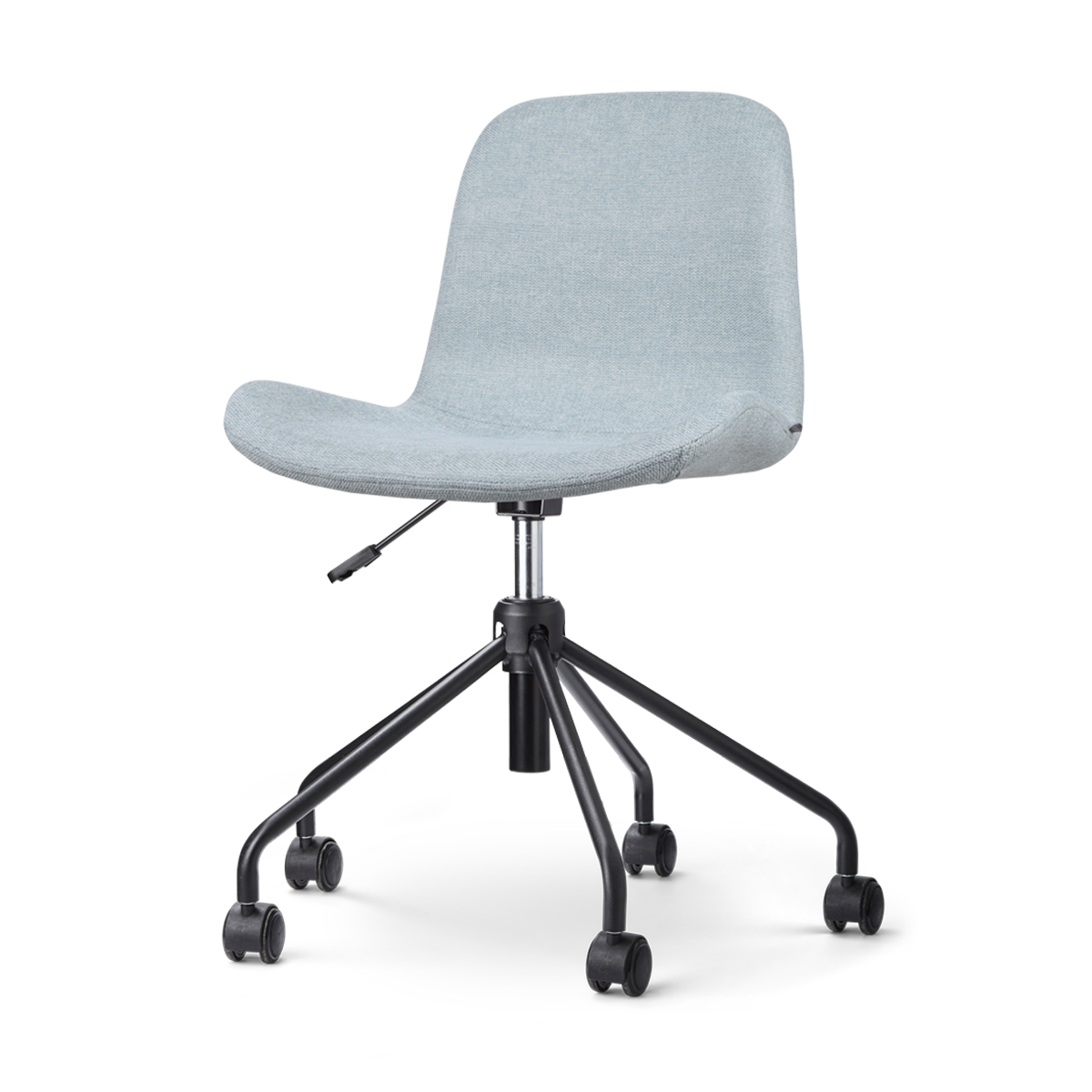 Nout-Fé bureaustoel lichtblauw - zwart onderstel