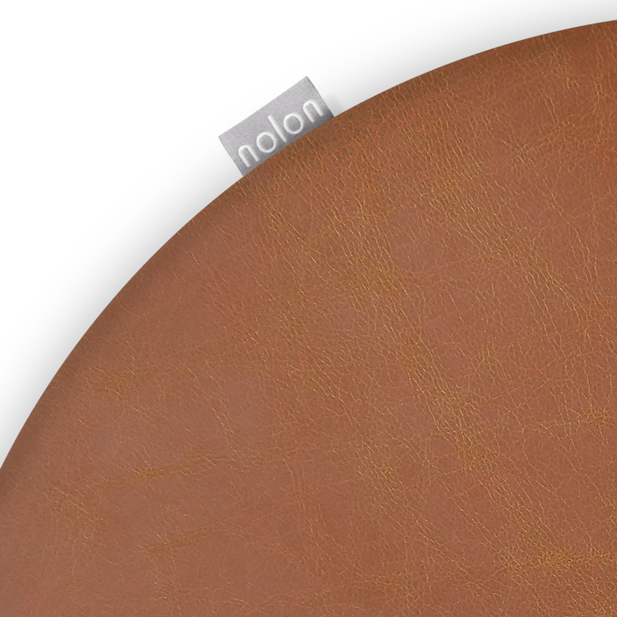 Lot zitkussen kunstleer cognac - stoelkussen - stoel - rond - binnen - eetkamerstoel - kuipstoel - bruin - anti slip