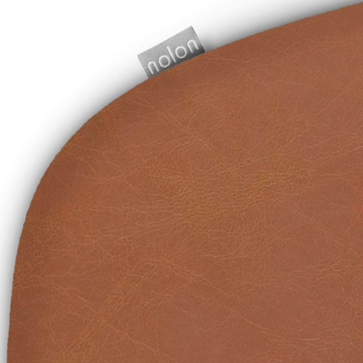 Fem zitkussen kunstleer cognac - stoelkussen - stoel - binnen - eetkamerstoel - kuipstoel - anti slip