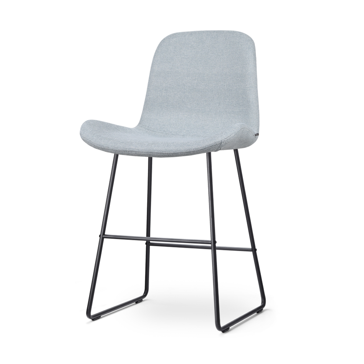 Nino-Fé barkruk lichtblauw - zwart onderstel - 65 cm
