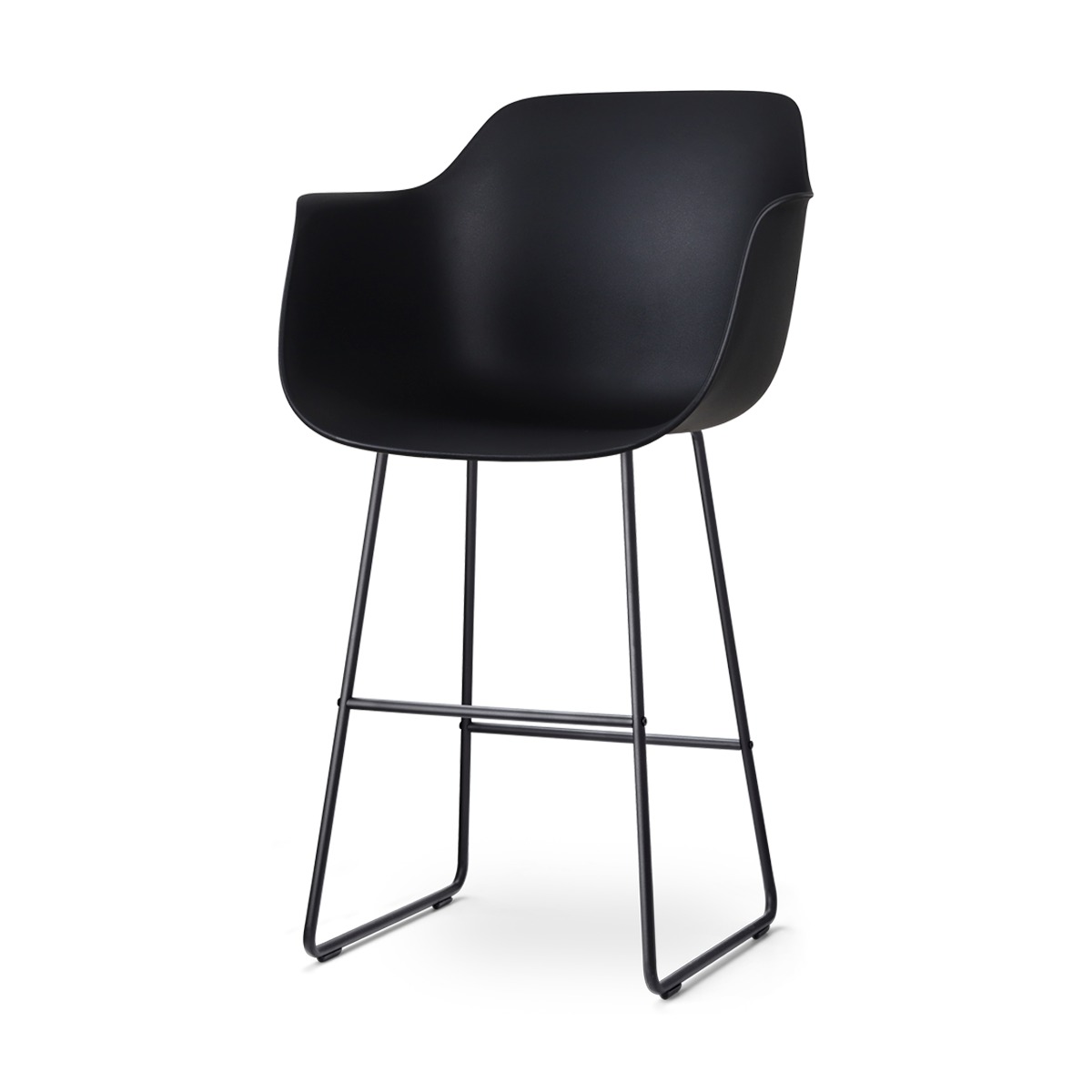 Barkruk set van 2 plastic transparant zwart BUSAN kopen