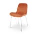 Nora-Fé eetkamerstoel velvet oker brons - wit onderstel
