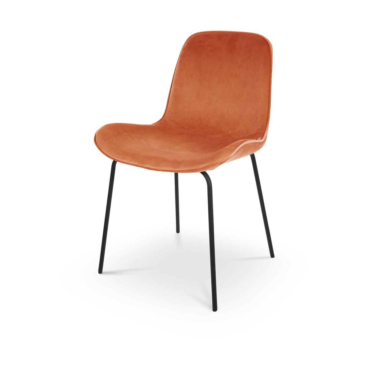Nora-Fé eetkamerstoel velvet oker brons - zwart onderstel