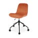Nout-Fé bureaustoel velvet oker brons - zwart onderstel