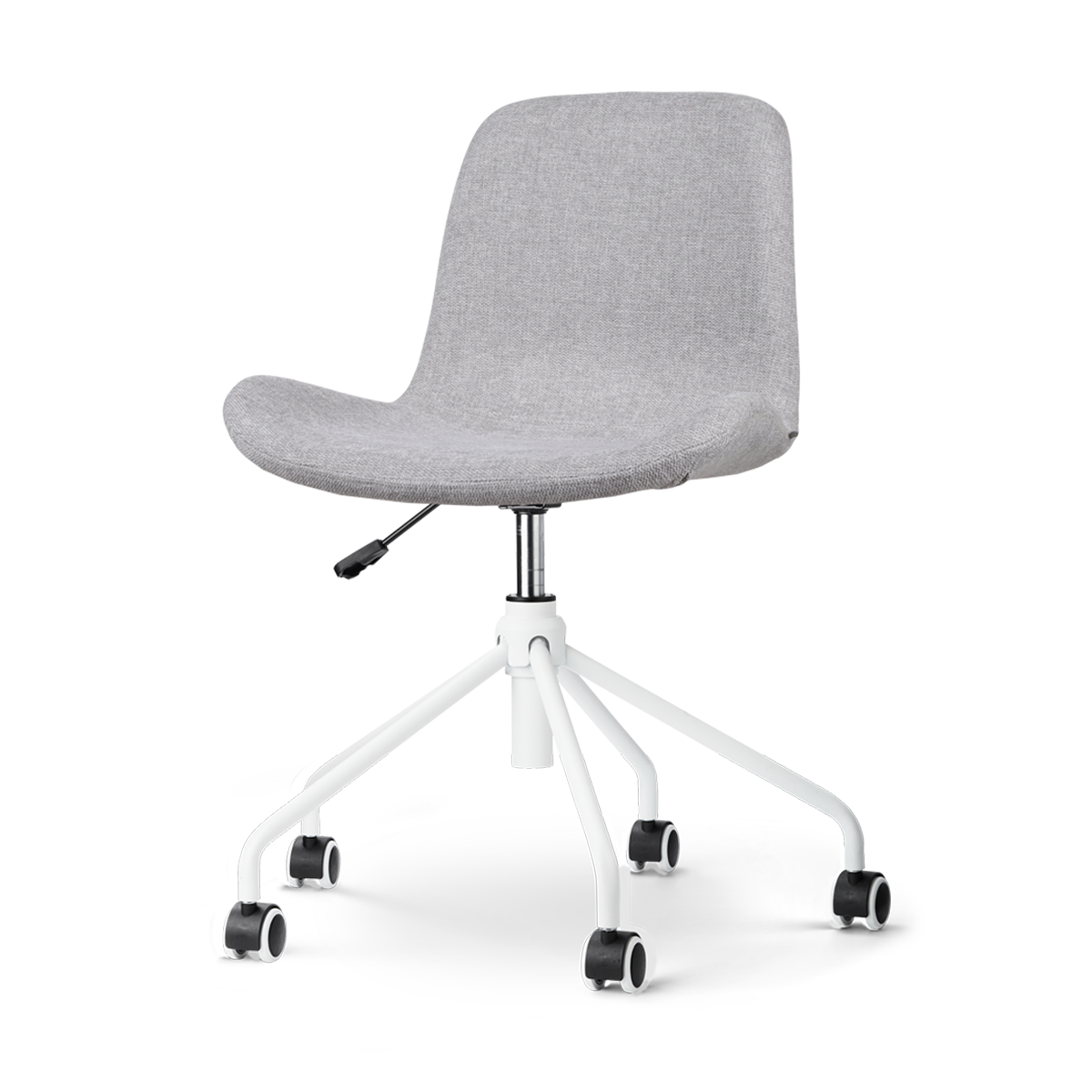 Nout-Fé bureaustoel lichtgrijs - wit onderstel