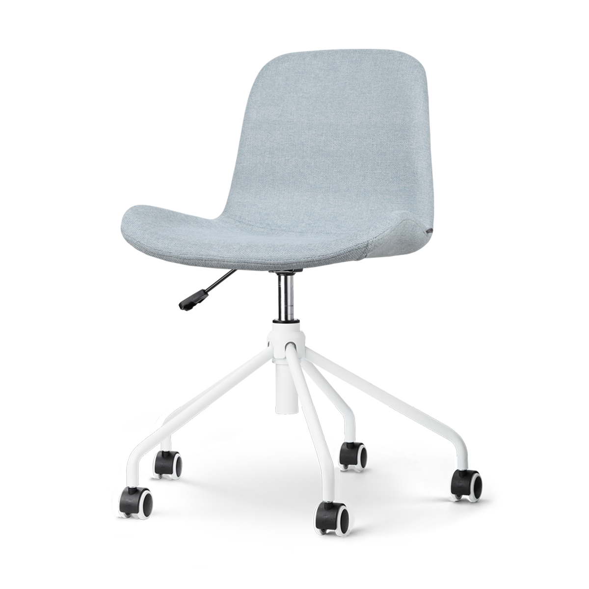 Nout-Fé bureaustoel lichtblauw - wit onderstel