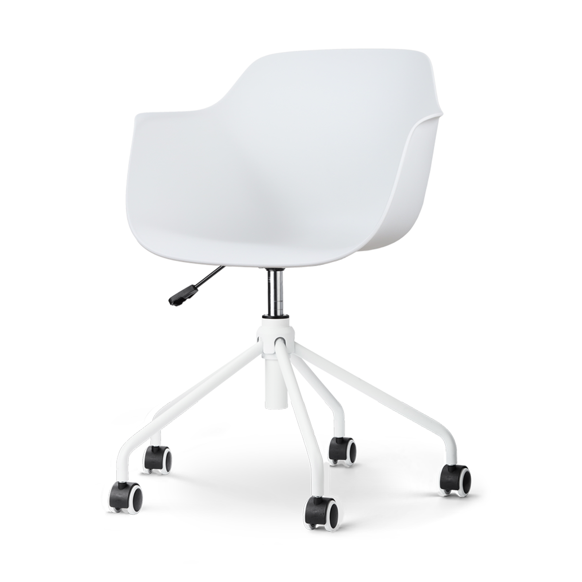 Nout-Puk bureaustoel wit - wit onderstel