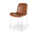 Nora-Fé eetkamerstoel kunstleer cognac - wit onderstel